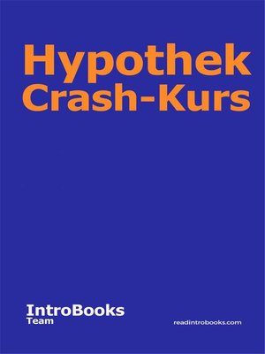 cover image of Hypothek Crash-Kurs